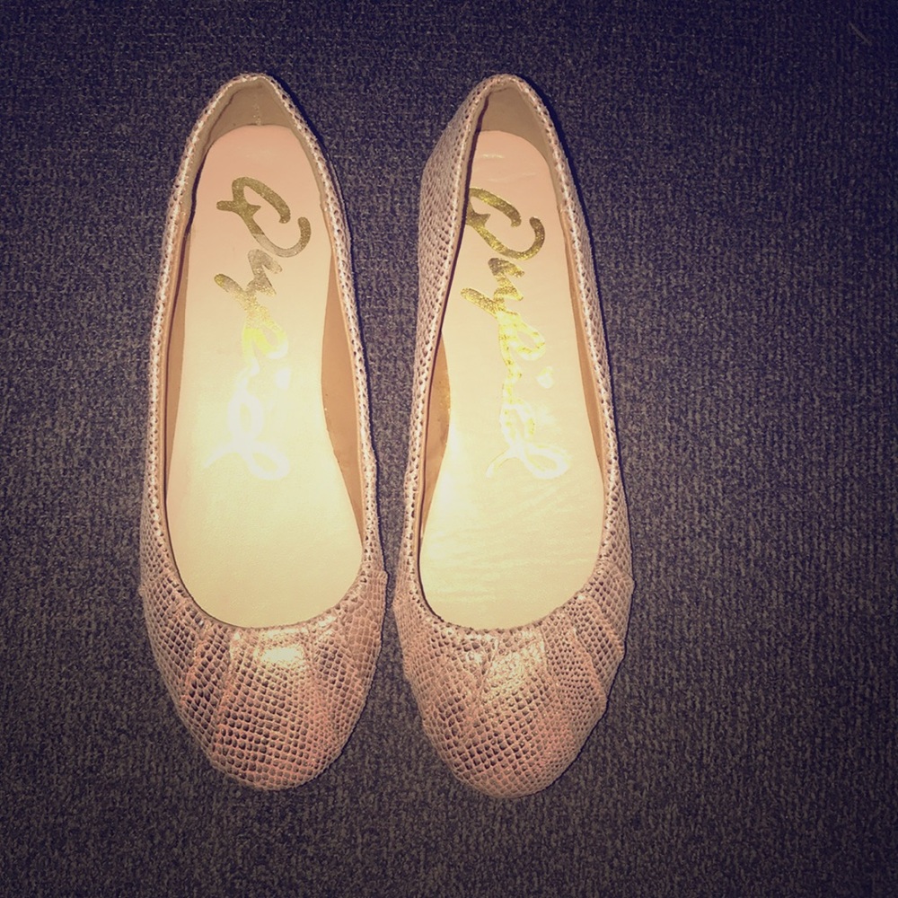 Pink ballet flats